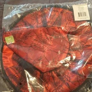 Red & Black Spiderweb Witch Hat New